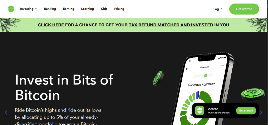 Acorn - Invest in Bits of Bitcoin