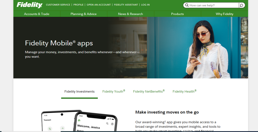 Fidelity -Manage your money, investments, and benefits whenever and wherever you want.