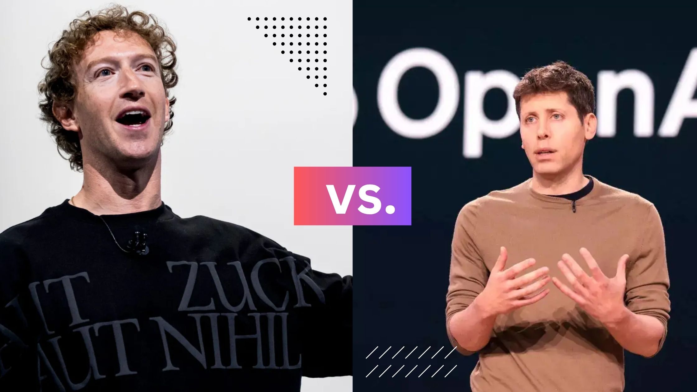 Mark Zuckerberg vs. Sam Altman